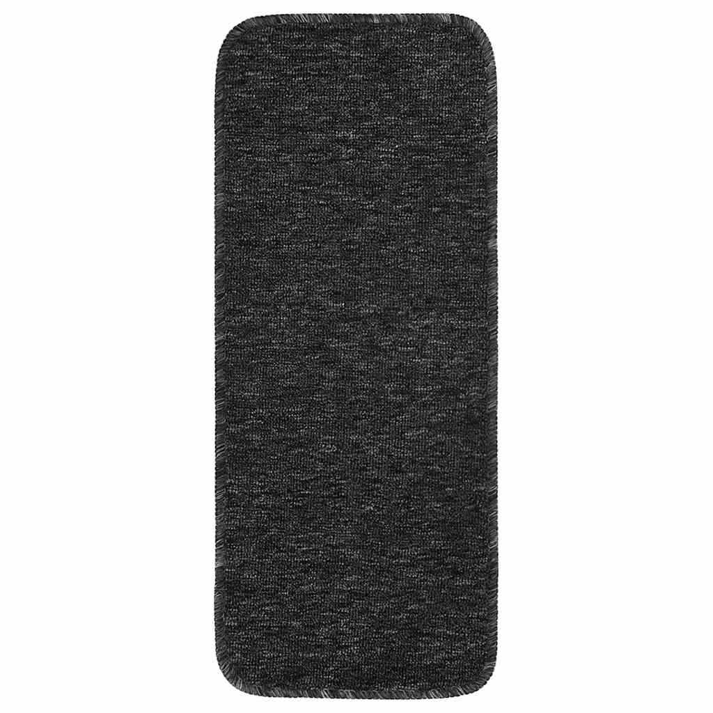 VIDAXL-Treppenmatten 15 St. Anti-Rutsch rechteckig 60x25 cm Anthrazitfarbe