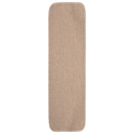 VIDAXL-Treppenmatten 15 St. Anti-Rutsch rechteckig 75 x 20 cm Beige