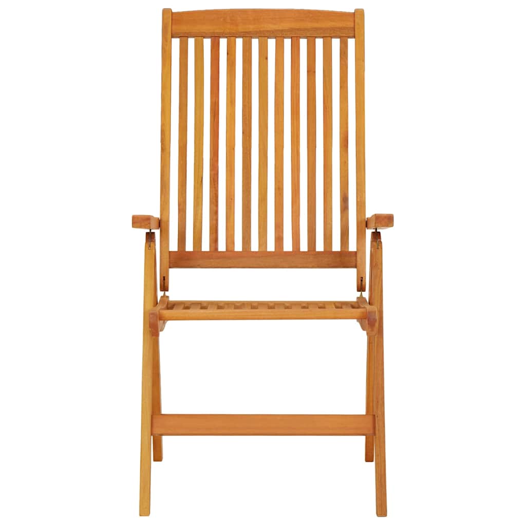 Vidaxl opklapbare stoelen, 2 stuks, massief eucalyptushout