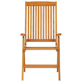 Vidaxl opklapbare stoelen, 2 stuks, massief eucalyptushout