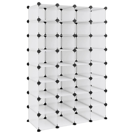 VIDAXL -Schuhregal 93x36.5x140 cm Polypropen transparent