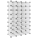 VIDAXL -Schuhregal 93x36.5x140 cm Polypropen transparent