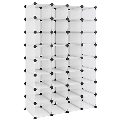 VIDAXL -Schuhregal 93x36.5x140 cm Polypropen transparent