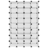 VIDAXL -Schuhregal 93x36.5x140 cm Polypropen transparent