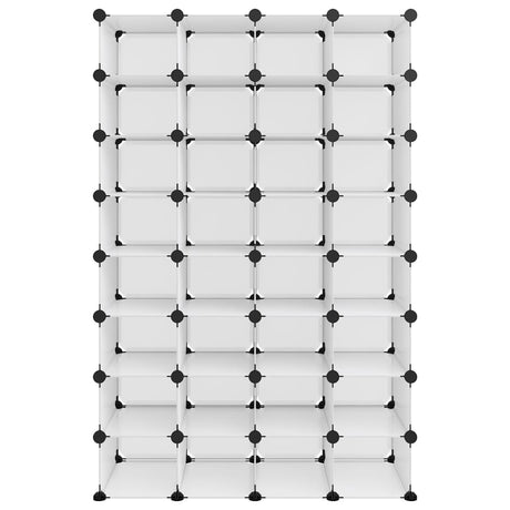 VIDAXL -Schuhregal 93x36.5x140 cm Polypropen transparent