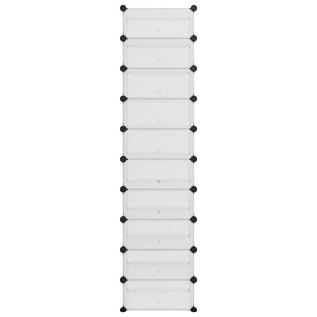 VIDAXL -Schuhregal 44x32x174 cm Polypropen transparent