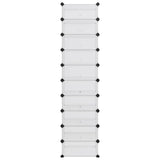 VIDAXL -Schuhregal 44x32x174 cm Polypropen transparent