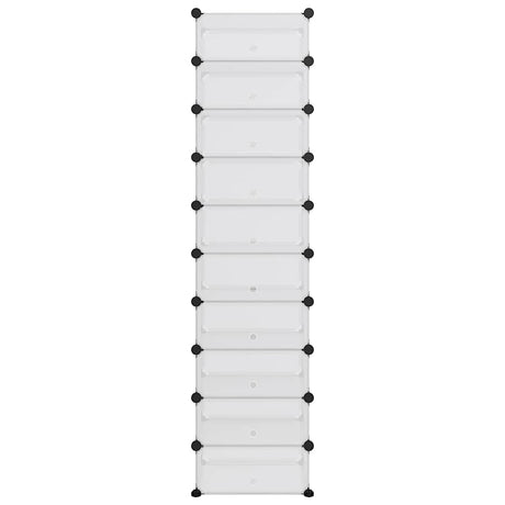 VIDAXL -Schuhregal 44x32x174 cm Polypropen transparent