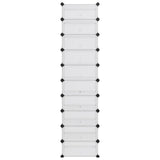VIDAXL -Schuhregal 44x32x174 cm Polypropen transparent