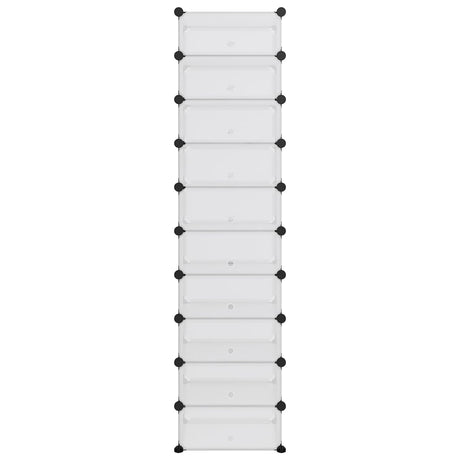 VIDAXL -Schuhregal 44x32x174 cm Polypropen transparent