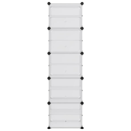VIDAXL -Schuhregal 44x31.5x153.5 cm Polypropen transparent