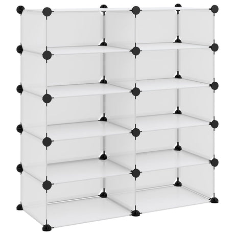 VIDAXL -Schuhregal 84x32x88.5 cm Polypropen transparent