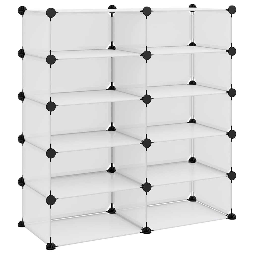 VIDAXL -Schuhregal 84x32x88.5 cm Polypropen transparent