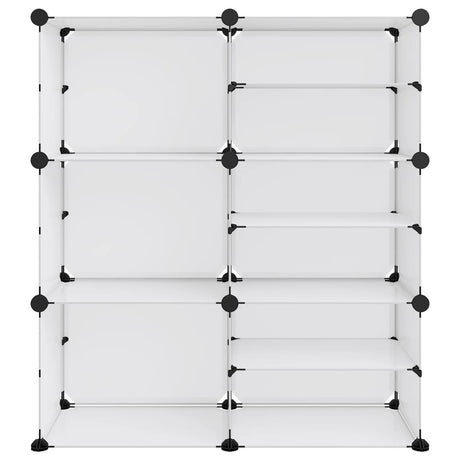 VIDAXL -Schuhregal 84x31.5x93 cm Polypropen transparent