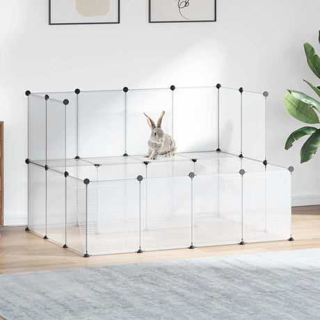 Vidaxl Animal Loft Small 143x107x93 cm Polypropen und Stahl transparent