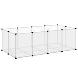 Vidaxl Animal Loft klein 144x74x46.5 cm Polypropen und Stahl transparent