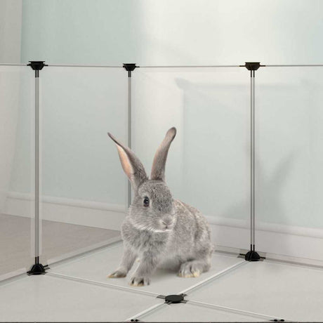 Vidaxl Animal Loft klein 144x74x46.5 cm Polypropen und Stahl transparent