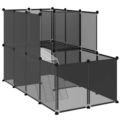 Vidaxl Animal Loft klein 142x74x93 cm Polypropen und Stahlschwarz