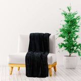 Vidaxl -Decke 130x170 cm Polyesterschwarz
