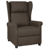 Vidaxl fauteuil verstelbaar stof donkerbruin