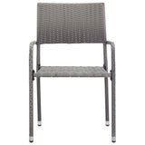 Vidaxl tuinstoelen 2 st stapelbaar poly rattan grijs