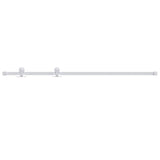 Vidaxl -Armaturen für Schiebetür 183 cm Stahlweiß eingestellt