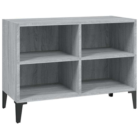 Vidaxl tv-meubel met metalen poten 69,5x30x50 cm grijs sonoma eiken