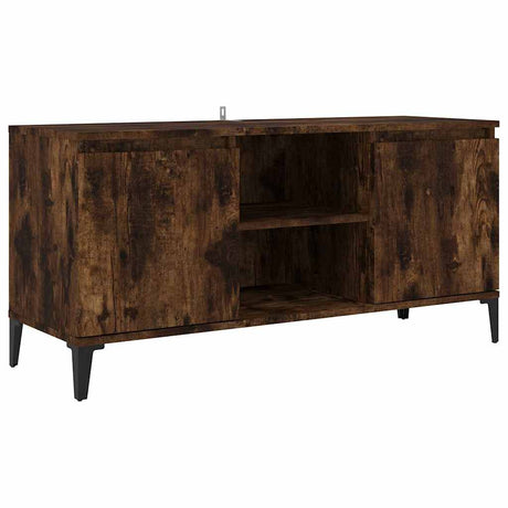 Vidaxl tv-meubel met metalen poten 103,5x35x50 cm gerookt eikenkleurig