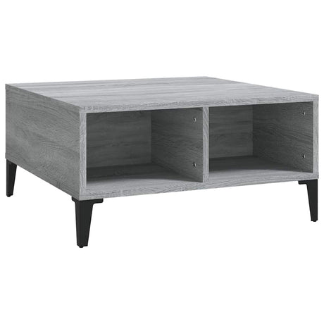 Vidaxl salontafel 60x60x30 cm bewerkt hout grijs sonoma eikenkleurig
