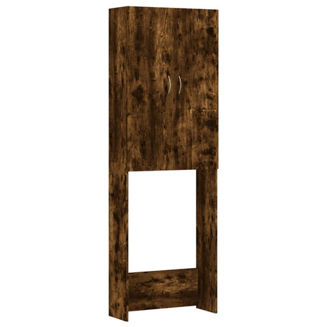 Vidaxl Waschmaschinenschrank 64x25.5x190 cm geräucherte Eiche gefärbt