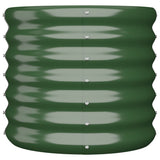 Vidaxl -Pflanzer Big 40x40x36 cm verzinktes Stahlgrün