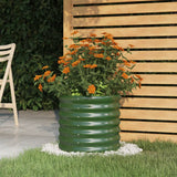 Vidaxl -Pflanzer Big 40x40x36 cm verzinktes Stahlgrün