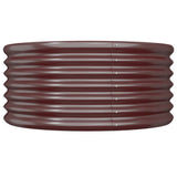 Vidaxx Pflanzgefäß 80x80x36 cm pulverbeschichteter Stahl braun