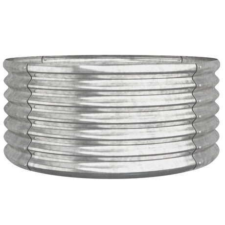 VIDAXL -Planungsbox 80x80x36 cm Pulver -Stahl Silber gefärbt