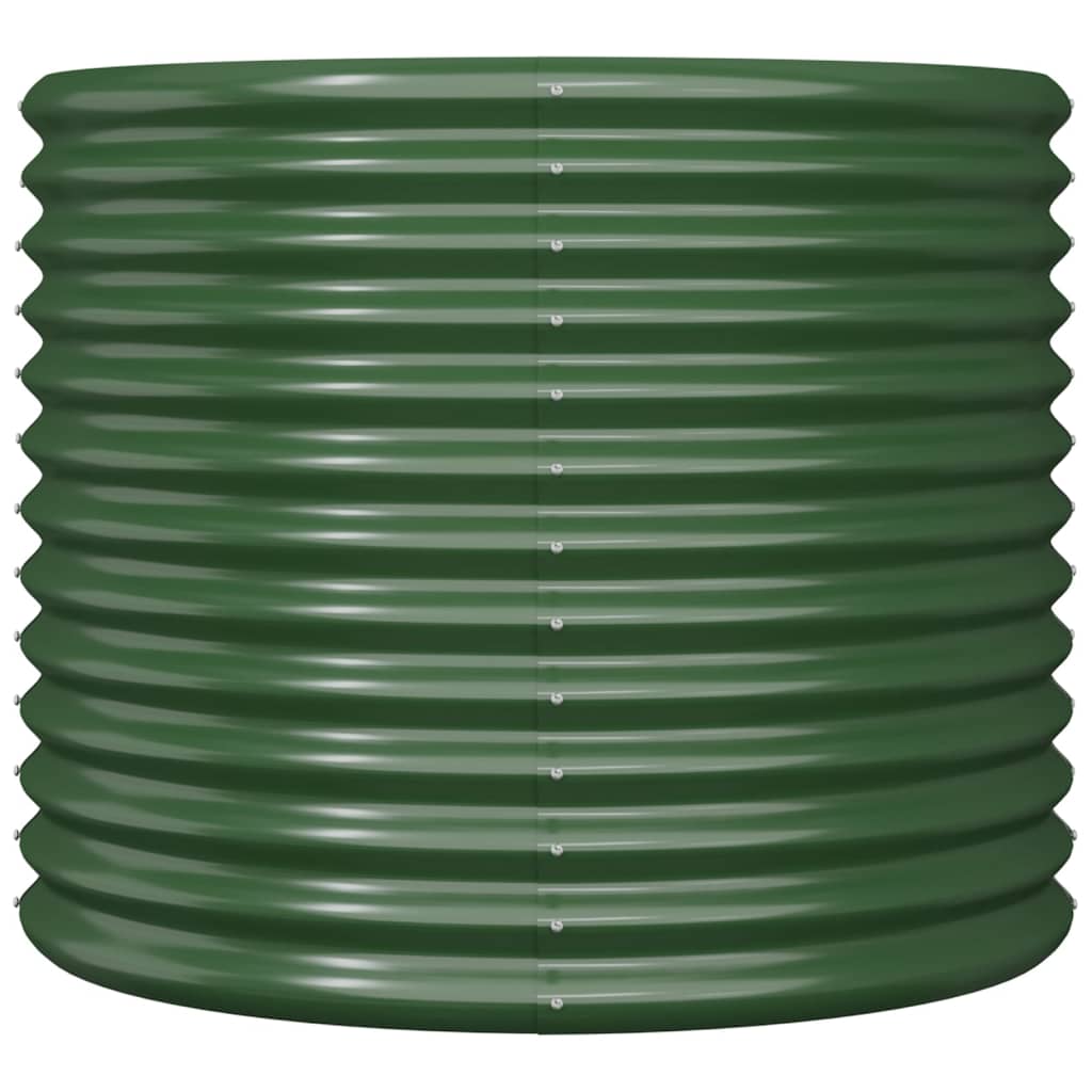 VidaXL Pflanzgefäß 80x80x68 cm pulverbeschichteter Stahl grün