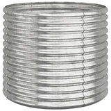 VidaXL Pflanzgefäß 80x80x68 cm pulverbeschichteter Stahl silberfarben