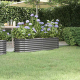 VIDAXL -Planungsbox 152x40x36 cm verzinkter Stahl grau
