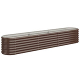 VIDAXL -Planungsbox 224x40x36 cm Pulver -Stahlbraun