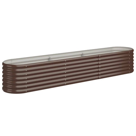 VIDAXL -Planungsbox 224x40x36 cm Pulver -Stahlbraun