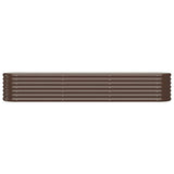 VIDAXL -Planungsbox 224x40x36 cm Pulver -Stahlbraun
