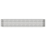 VIDAXL -Planungsbox 224x40x36 cm Pulver -Stahl Silber gefärbt