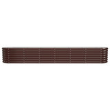 Vidaxx Pflanzgefäß 260x40x36 cm pulverbeschichteter Stahl braun