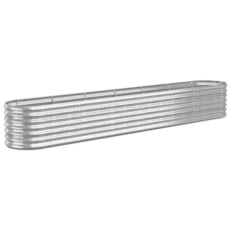 VIDAXL -Planungsbox 260x40x36 cm Pulver -Stahl Silber gefärbt