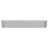 VIDAXL -Planungsbox 260x40x36 cm Pulver -Stahl Silber gefärbt
