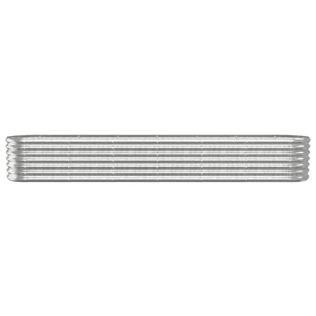VIDAXL -Planungsbox 260x40x36 cm Pulver -Stahl Silber gefärbt