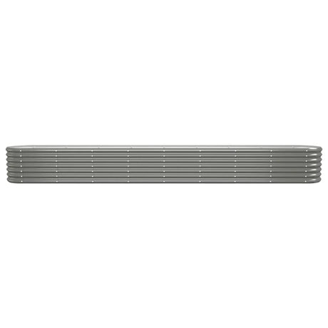 VIDAXL -Pflanzer 332x40x36 cm Pulver -Stahlgrau grau
