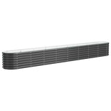 VIDAXL -Pflanzer 332x40x36 cm Pulver -beschichteter Stahl -Anthrazit -Gelenk