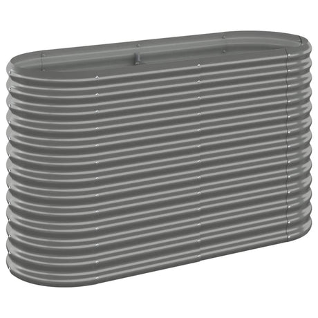 Vidaxx Pflanzgefäß 114x40x68 cm pulverbeschichteter Stahl grau