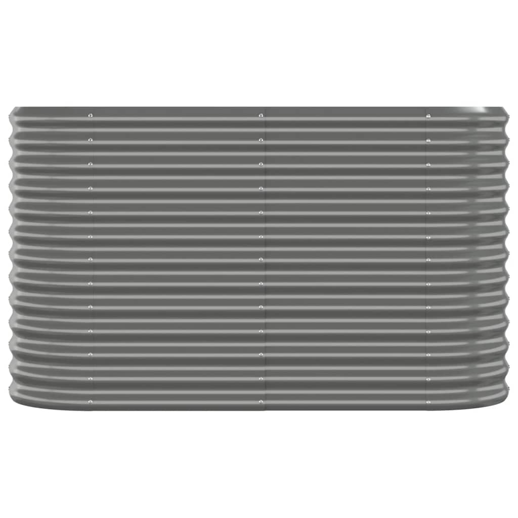 Vidaxx Pflanzgefäß 114x40x68 cm pulverbeschichteter Stahl grau