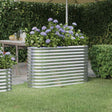 Vidaxx Pflanzgefäß 114x40x68 cm verzinkter Stahl silberfarben